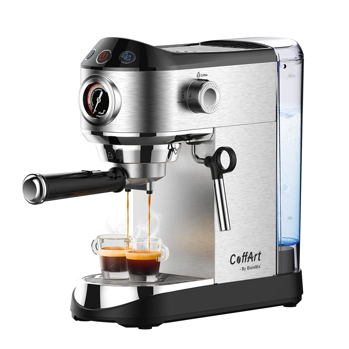 Machine expresso semi-automatique BioloMix 20 bars – CLEVI Paris