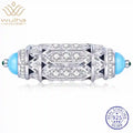 Bague Alliance Saphir Lab & Turquoise | Diamant Haute Carbone Argent 925 – CLEVI Paris