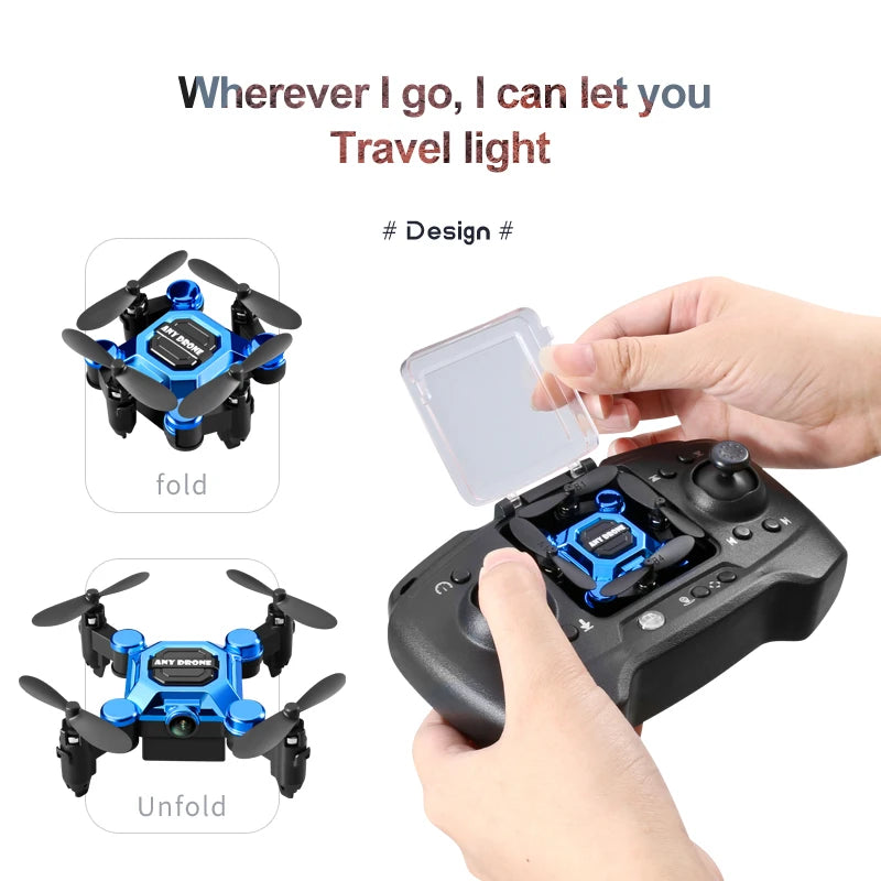 Mini Drone Pliable K04 – Caméra 4K, Moteur Brushless, Protège-Hélices, 12 min de Vol – CLEVI Paris