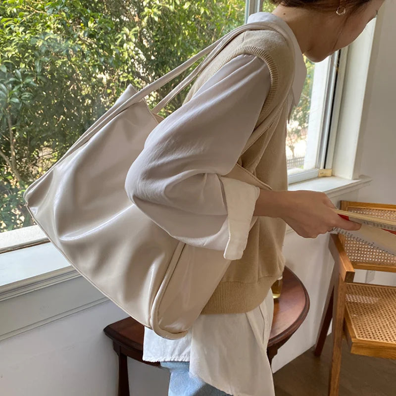 Sac Cabas Femme Cuir PU Grande Capacité Fermeture Magnétique – CLEVI Paris