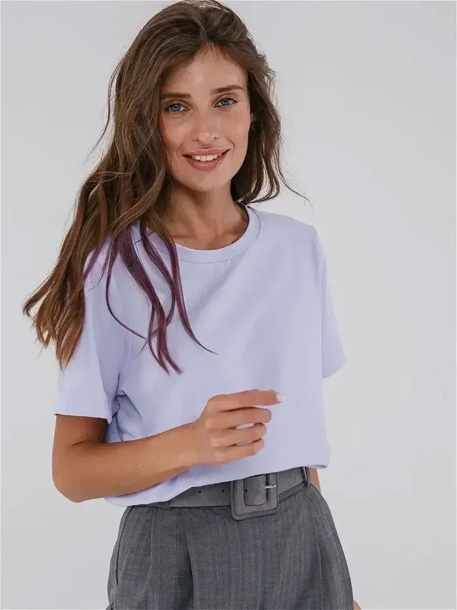 T-shirt Femme 100% Coton — Coupe Loose Manches Courtes | CLEVI Paris