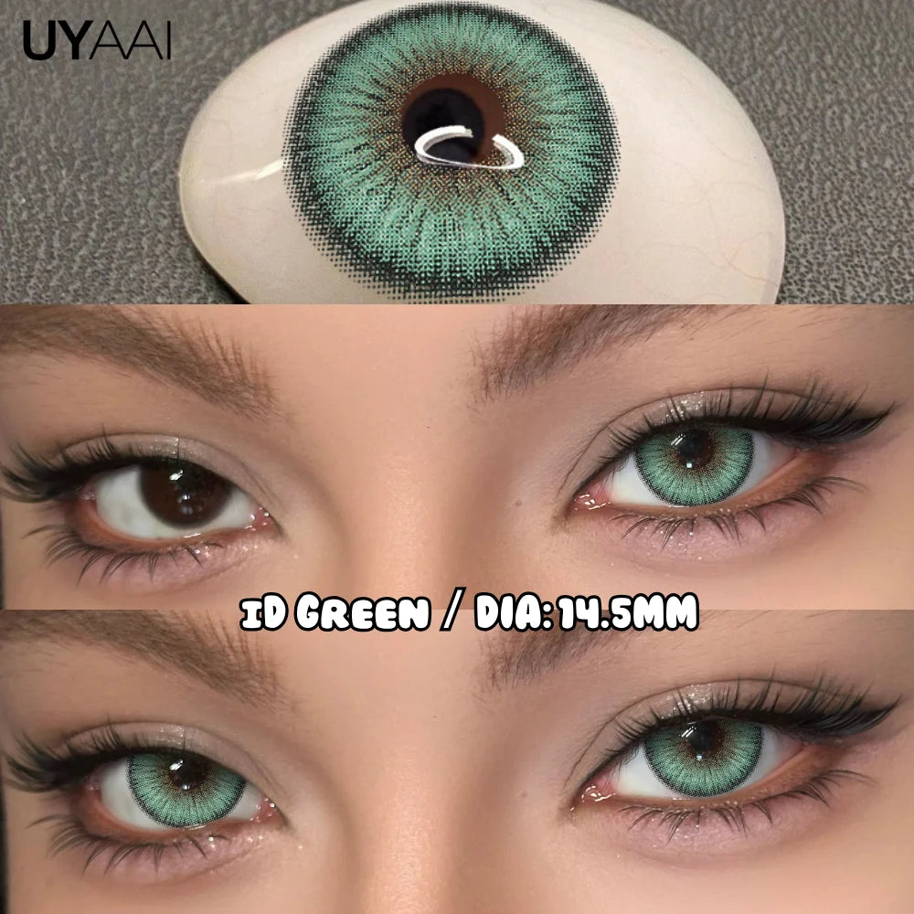 Lentilles de Contact Colorées UYAAI – Iris Réaliste, 8 Teintes, Port Annuel