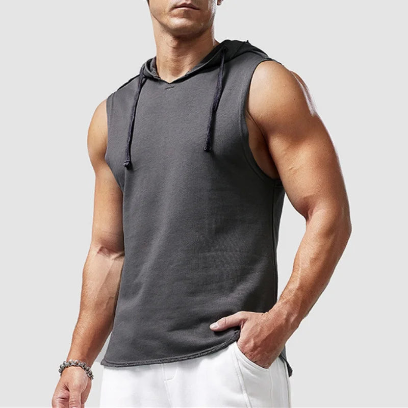 Sweat-shirt sans Manches à Capuche Homme – Séchage Rapide, Slim Fit, Sport & Running, Tailles M-XXXL – CLEVI Paris