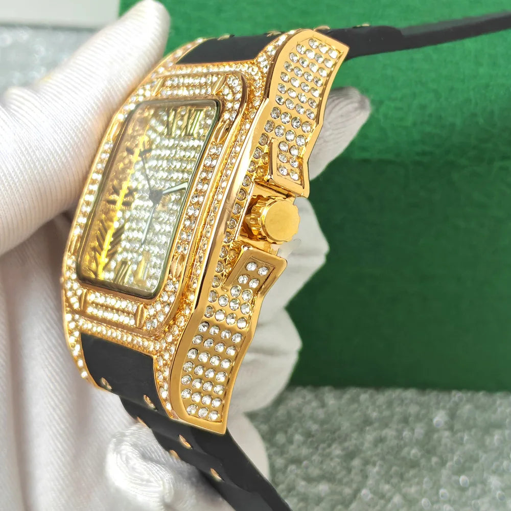Montre Automatique Homme STARPERISH – Boîtier Carré Luxe, Bracelet Acier