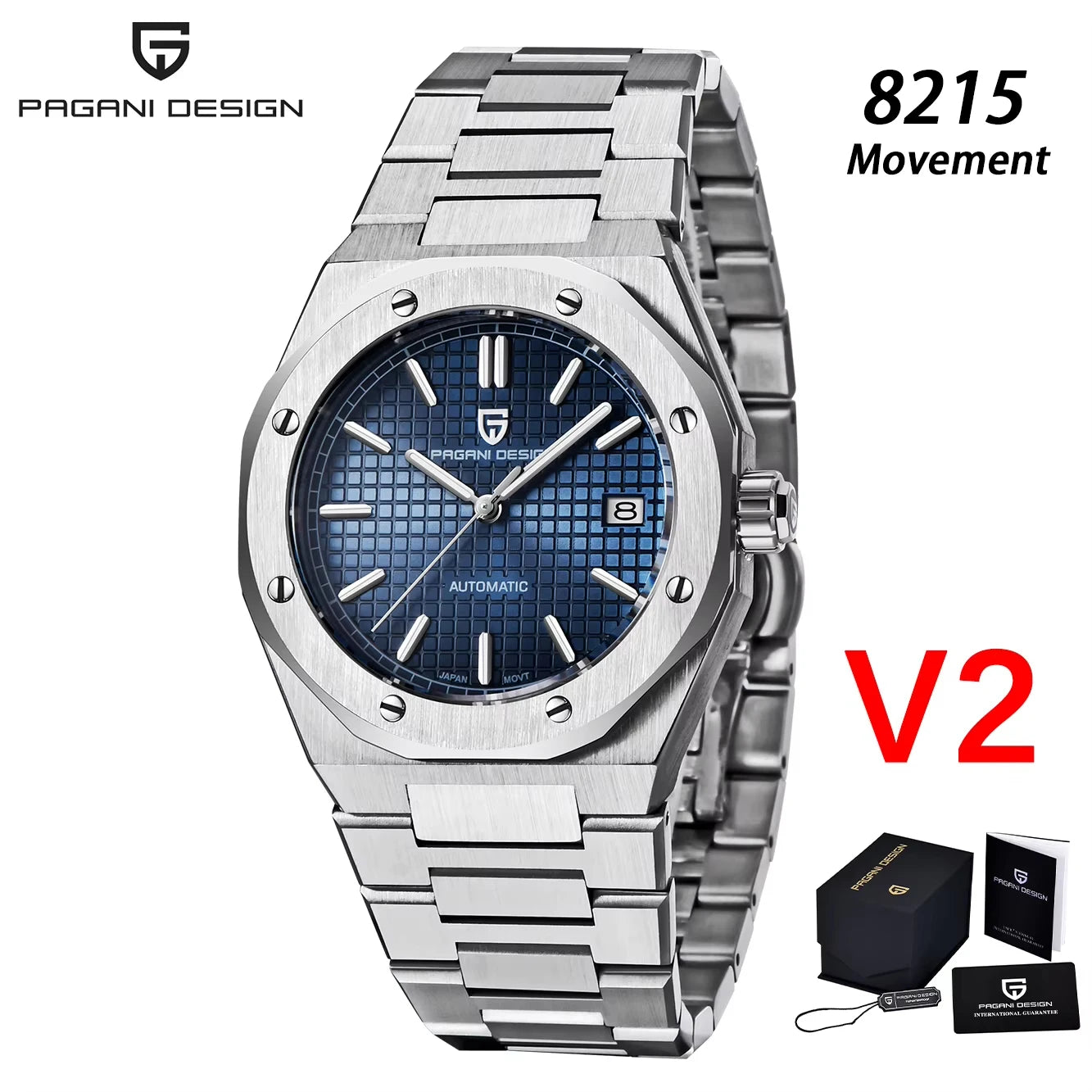 Montre Automatique Homme Pagani Design PD-1673 Seiko NH35 Saphir Lumineux Phase de Lune 10 Bar 7 Coloris – CLEVI Paris