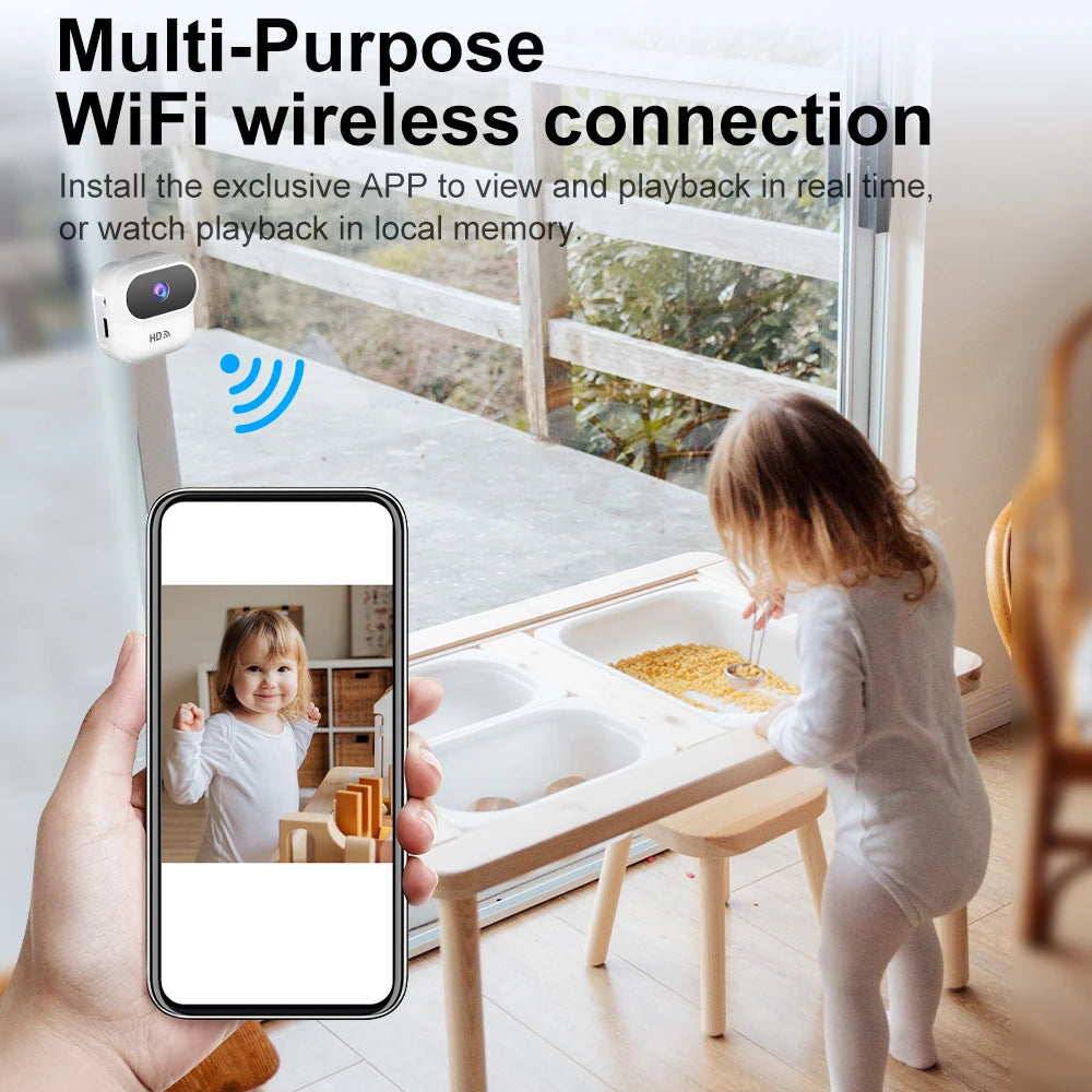 Mini Caméra WiFi A800 1080P – Surveillance & Détection de Mouvement – CLEVI Paris