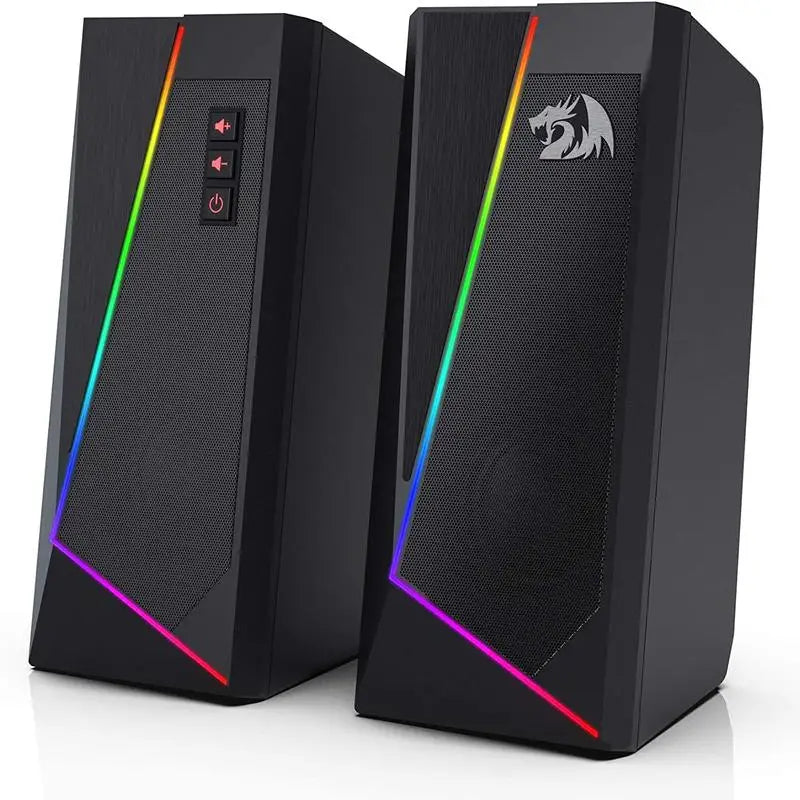 Enceintes PC Redragon GS520 Anvil RGB 2.0 Stéréo 6 Modes LED USB – CLEVI Paris