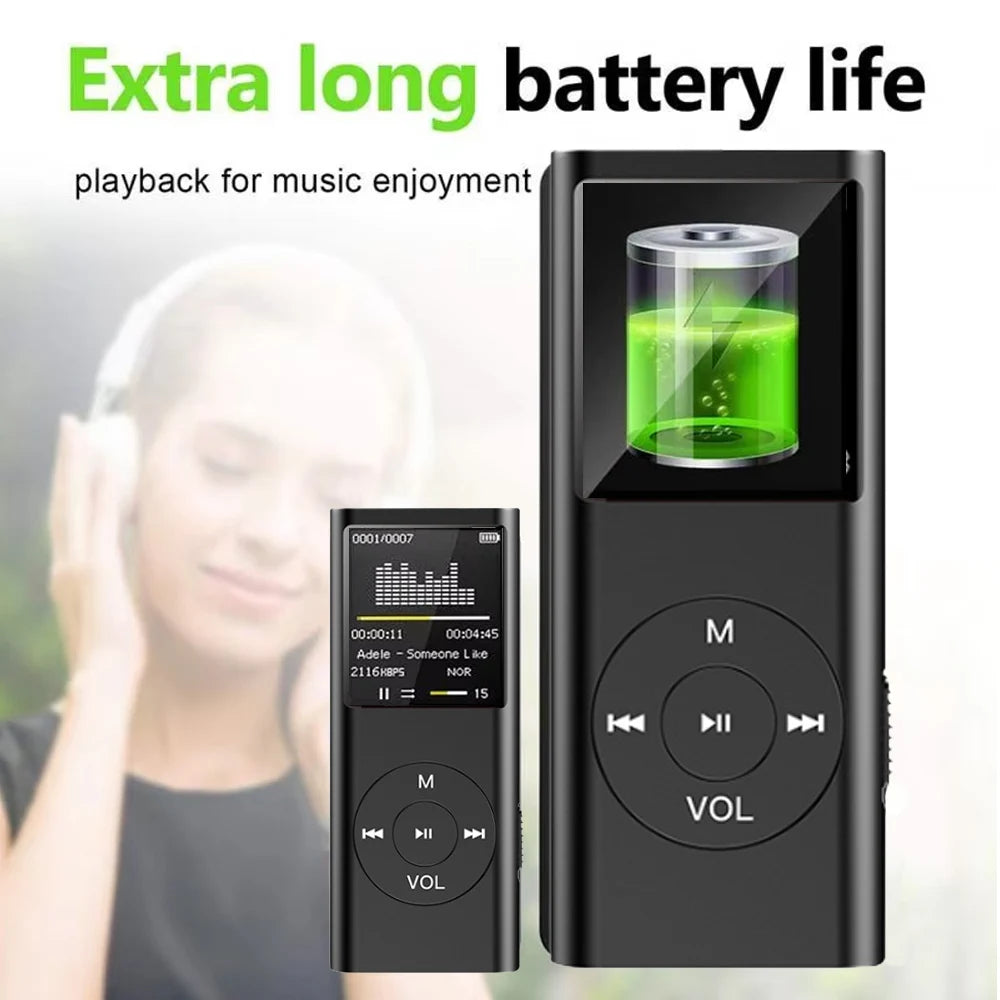 KEBIDU Lecteur MP3/MP4 Bluetooth Écran IPS HD 1,8" FLAC FM TF 128Go 8h – CLEVI Paris