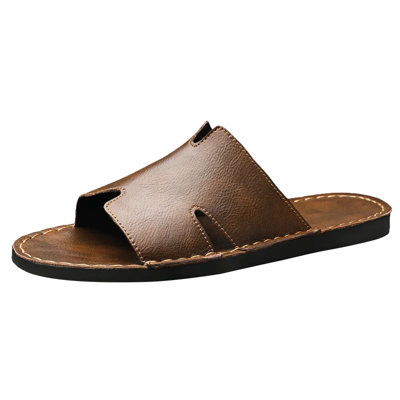 Sandales Homme Cuir Style Gladiateur Casual Antidérapantes – Pointures 38-48 – CLEVI Paris