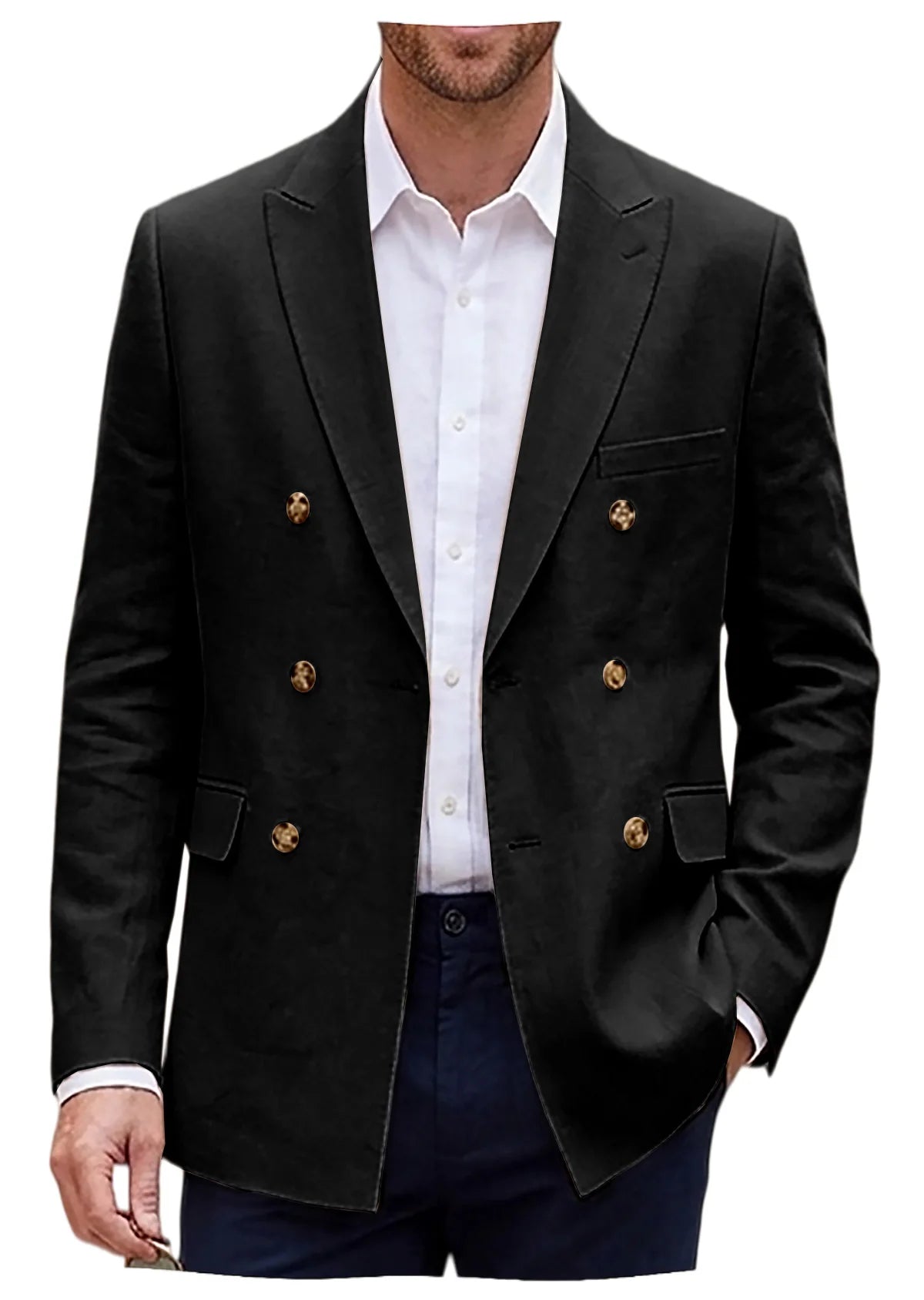 Blazer homme double boutonnage à revers – CLEVI Paris