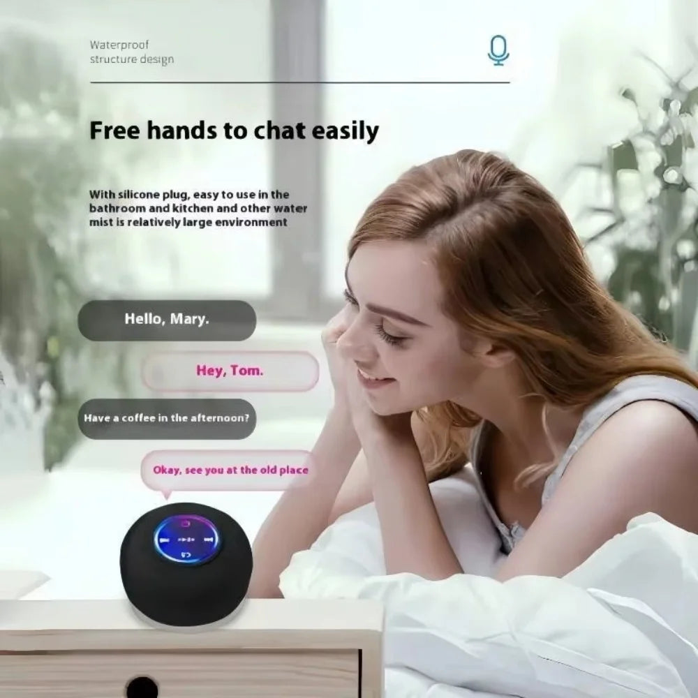 Enceinte Bluetooth Waterproof Ventouse — Salle de Bain & Outdoor — CLEVI Paris