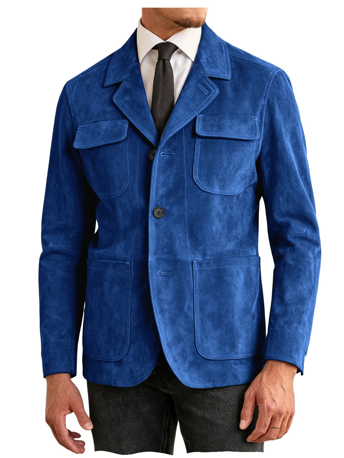 Veste Safari Suédine Homme – CLEVI Paris