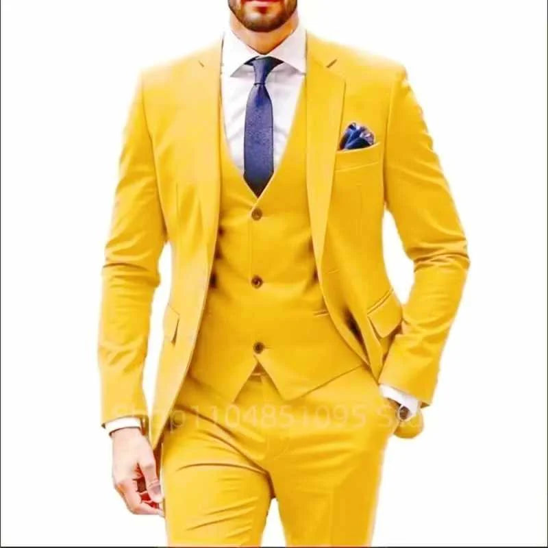 Costume Homme 3 Pièces Veste Gilet Pantalon – CLEVI Paris