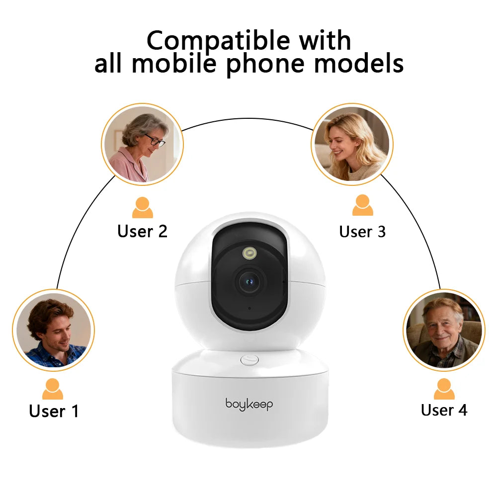 Caméra Dôme Intérieure 3MP WiFi Dual-Band 360° Suivi Auto Vision Nocturne – CLEVI Paris