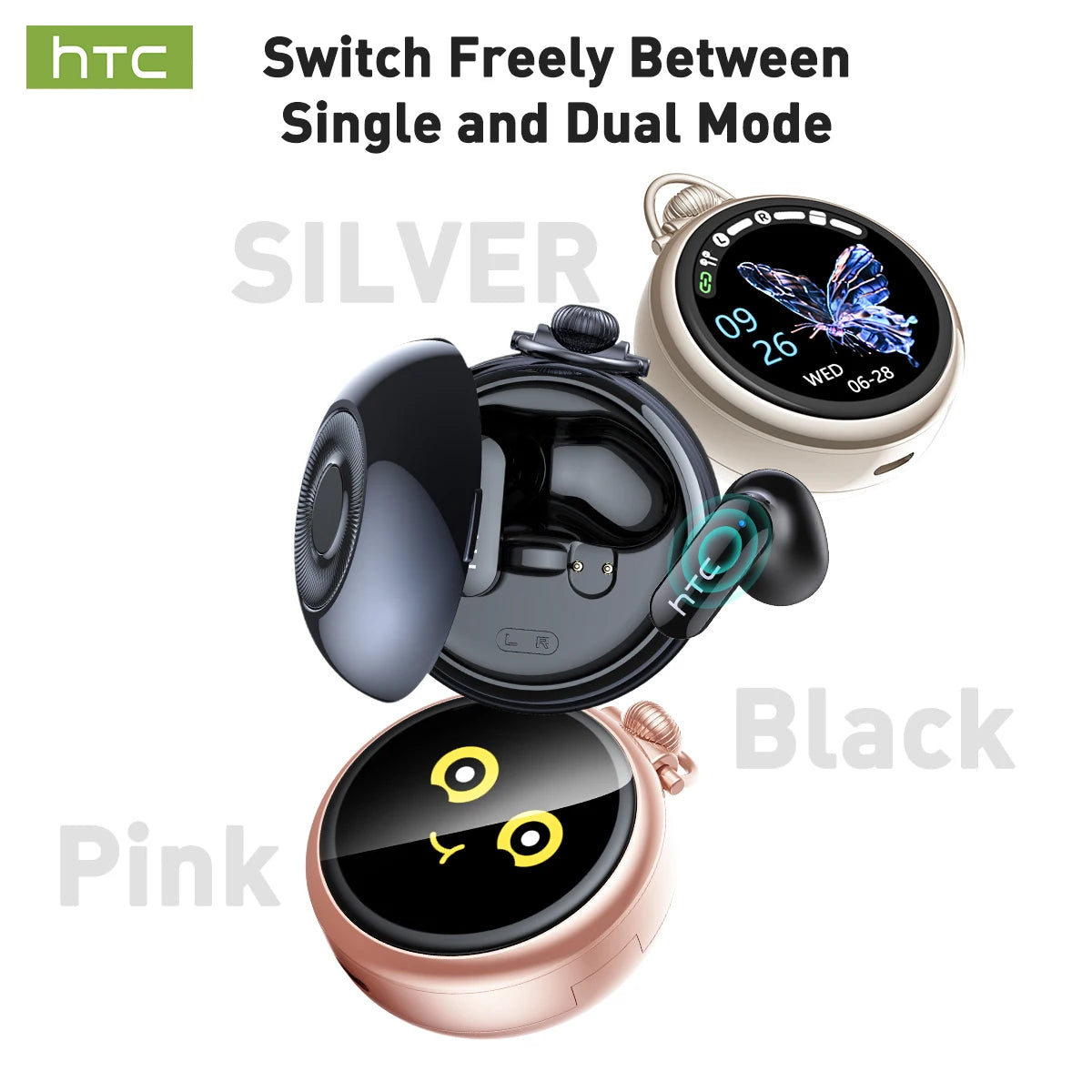 Écouteurs HTC NE71 Bluetooth 6.0 Écran LED IPX6 ANC HiFi – CLEVI Paris
