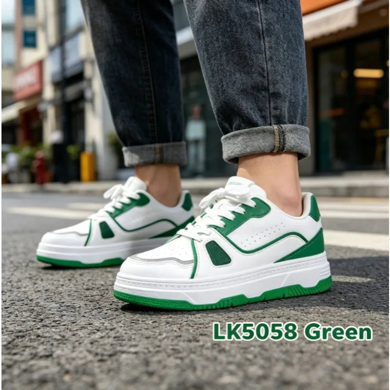 Sneakers Skate Cuir Color Block Homme Semelle Plateforme – CLEVI Paris
