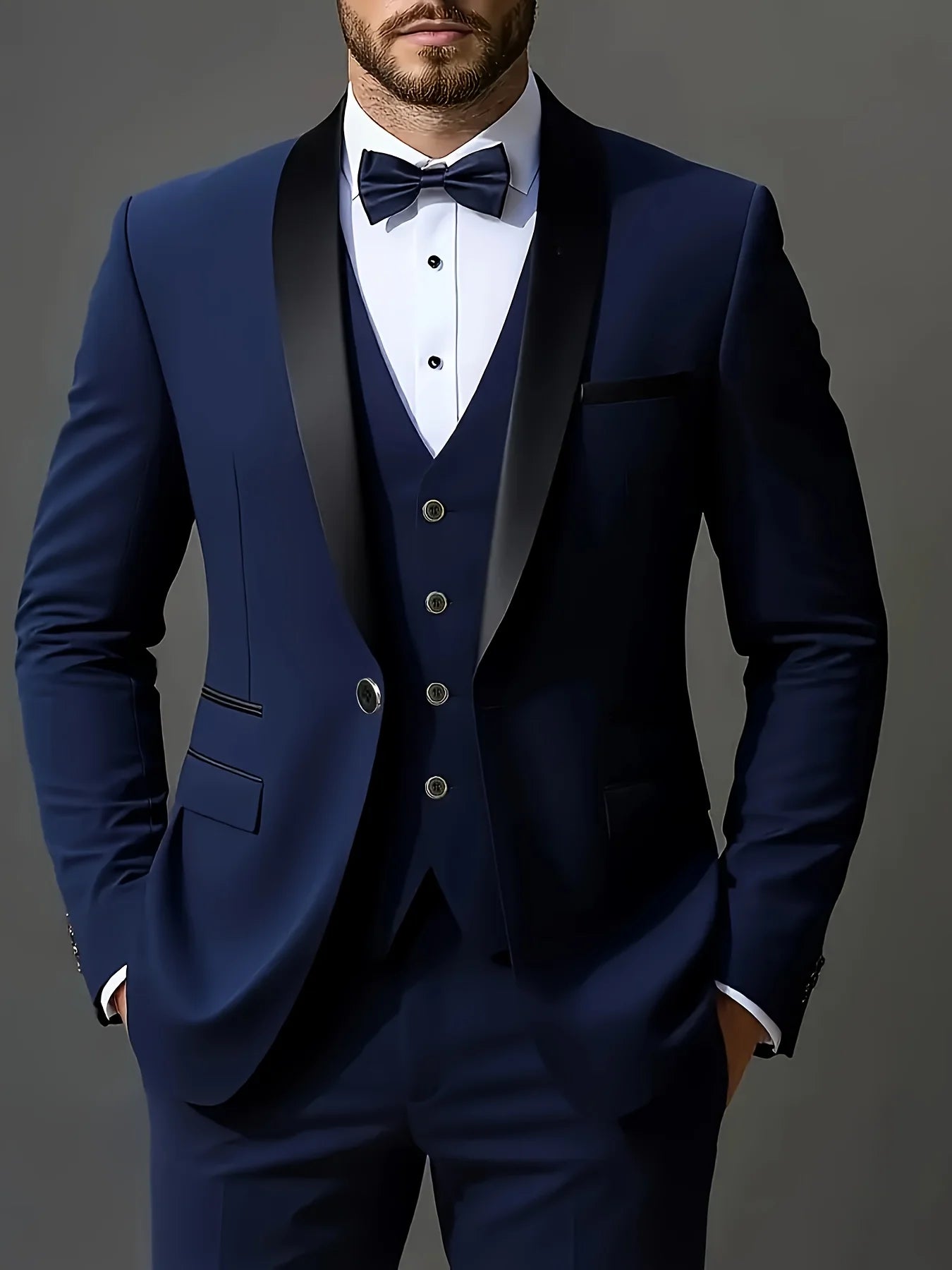 Costume 3 Pièces Homme Veste Gilet Pantalon – CLEVI Paris