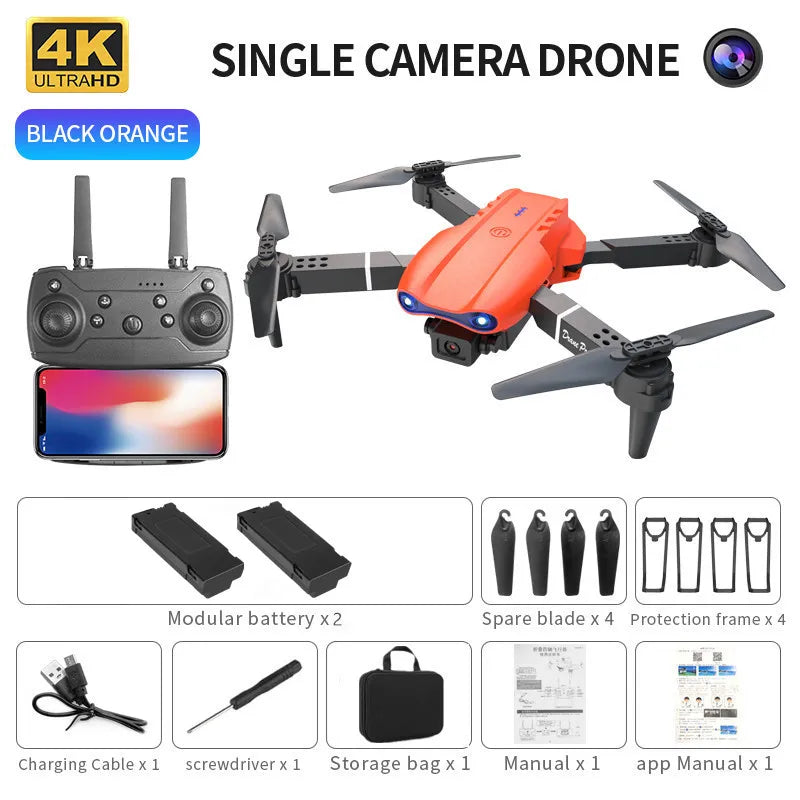Mini Drone Pliable E99 4K WiFi – Double Caméra FPV, Décollage/Atterrissage Automatique & Gyroscope – CLEVI Paris