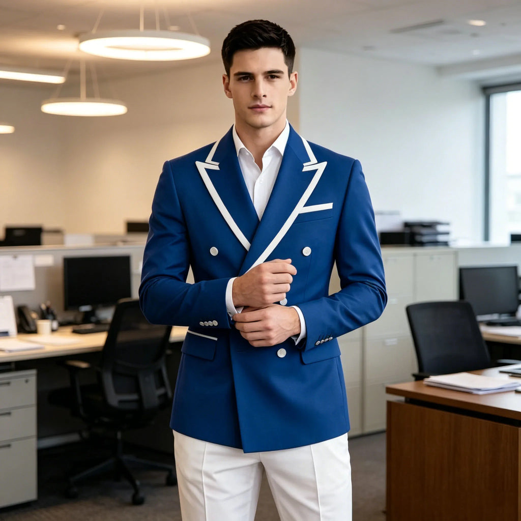 Blazer homme double boutonnage ajusté – CLEVI Paris