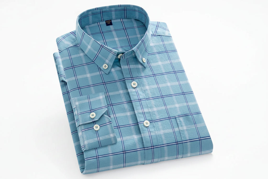 Chemise Homme Oxford Manches Longues Coton Slim Fit – CLEVI Paris