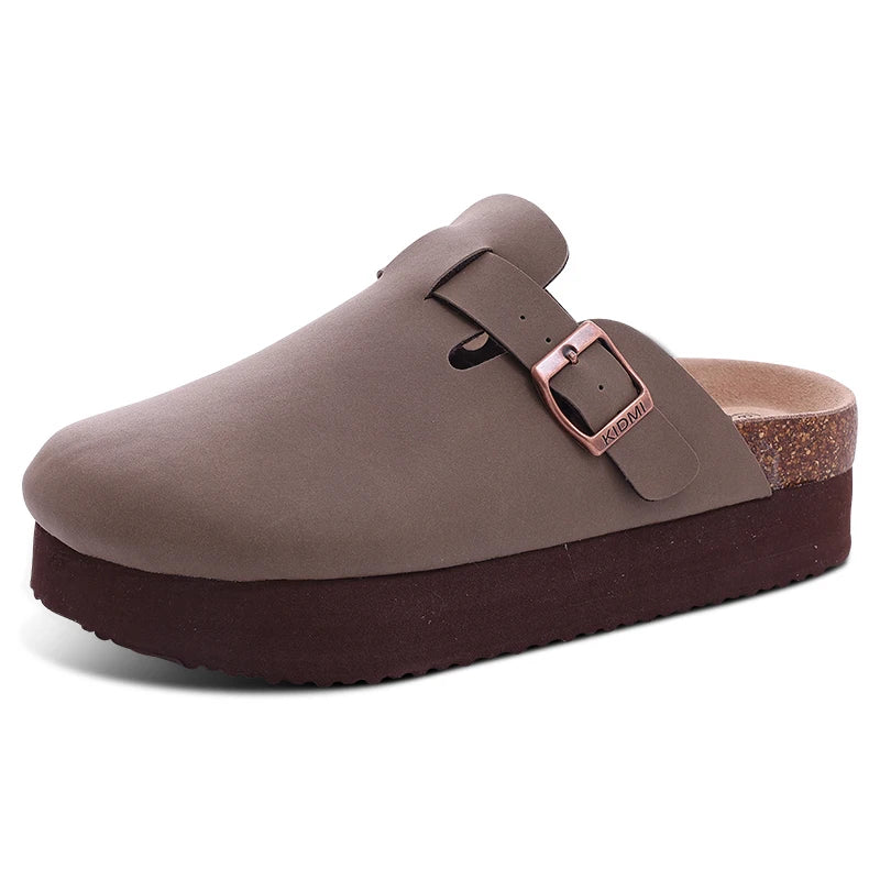 Mules Clogs Daim & Liège Style Britannique | Mixte EU 36-46 Multicolore
