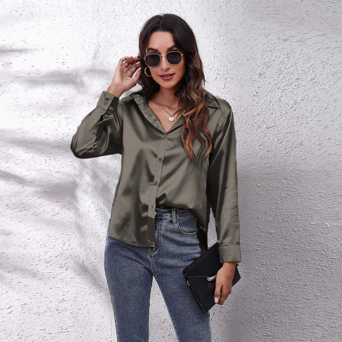 Chemise ample manches longues femme – CLEVI Paris