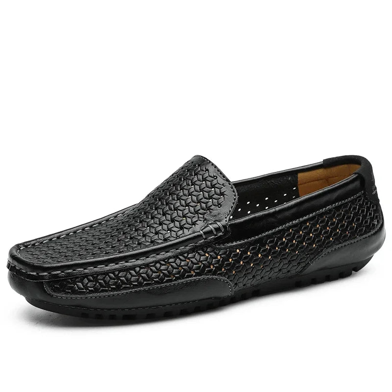 Mocassins Cuir Véritable Ajourés Homme Respirants Slip-On | 7 Coloris – CLEVI Paris