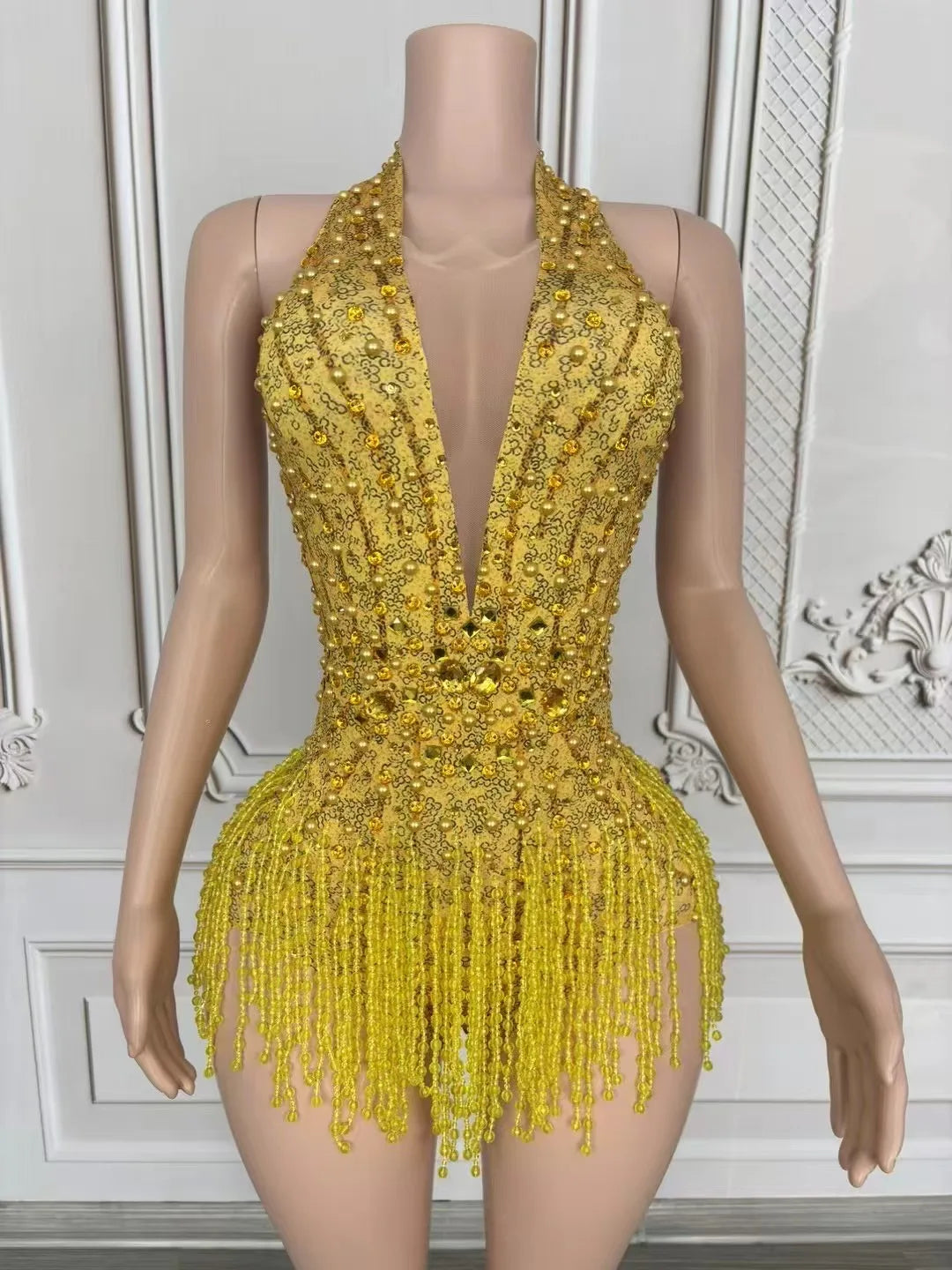 Combinaison de scène à franges femme – CLEVI Paris