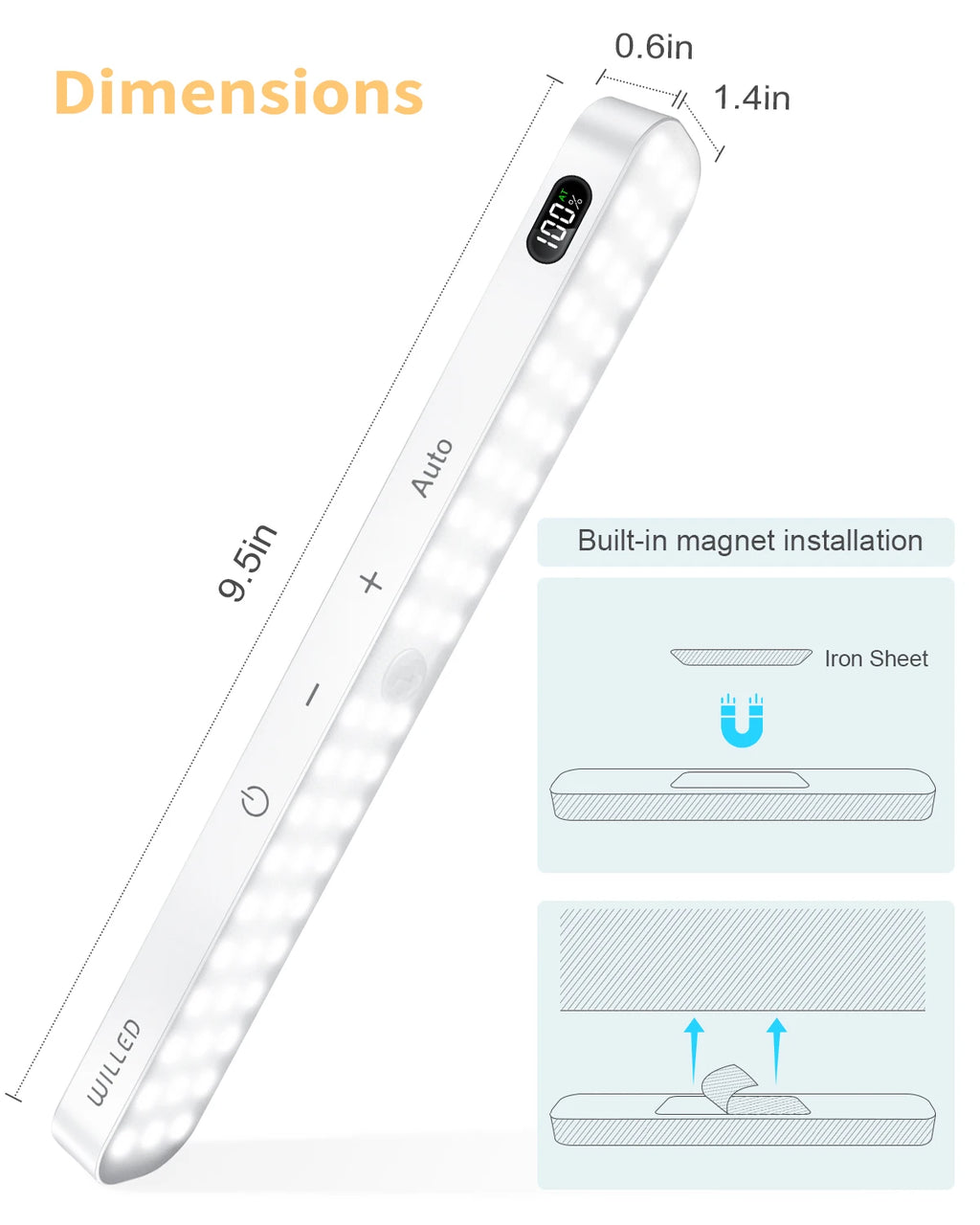 Barre LED Tactile 60 LED Capteur de Mouvement — CLEVI Paris