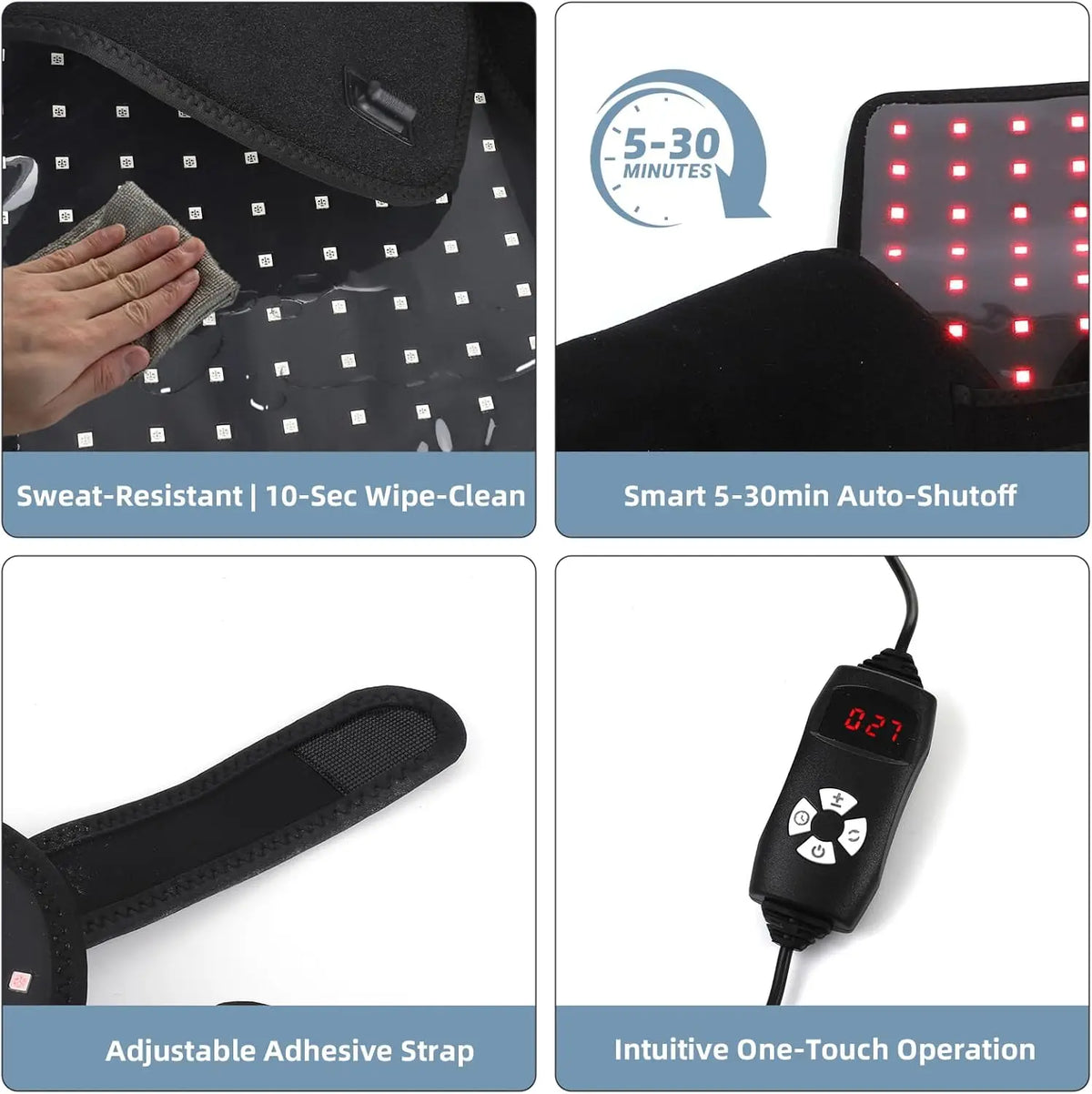 Coussin LED rouge et infrarouge pour cou et épaules – CLEVI Paris