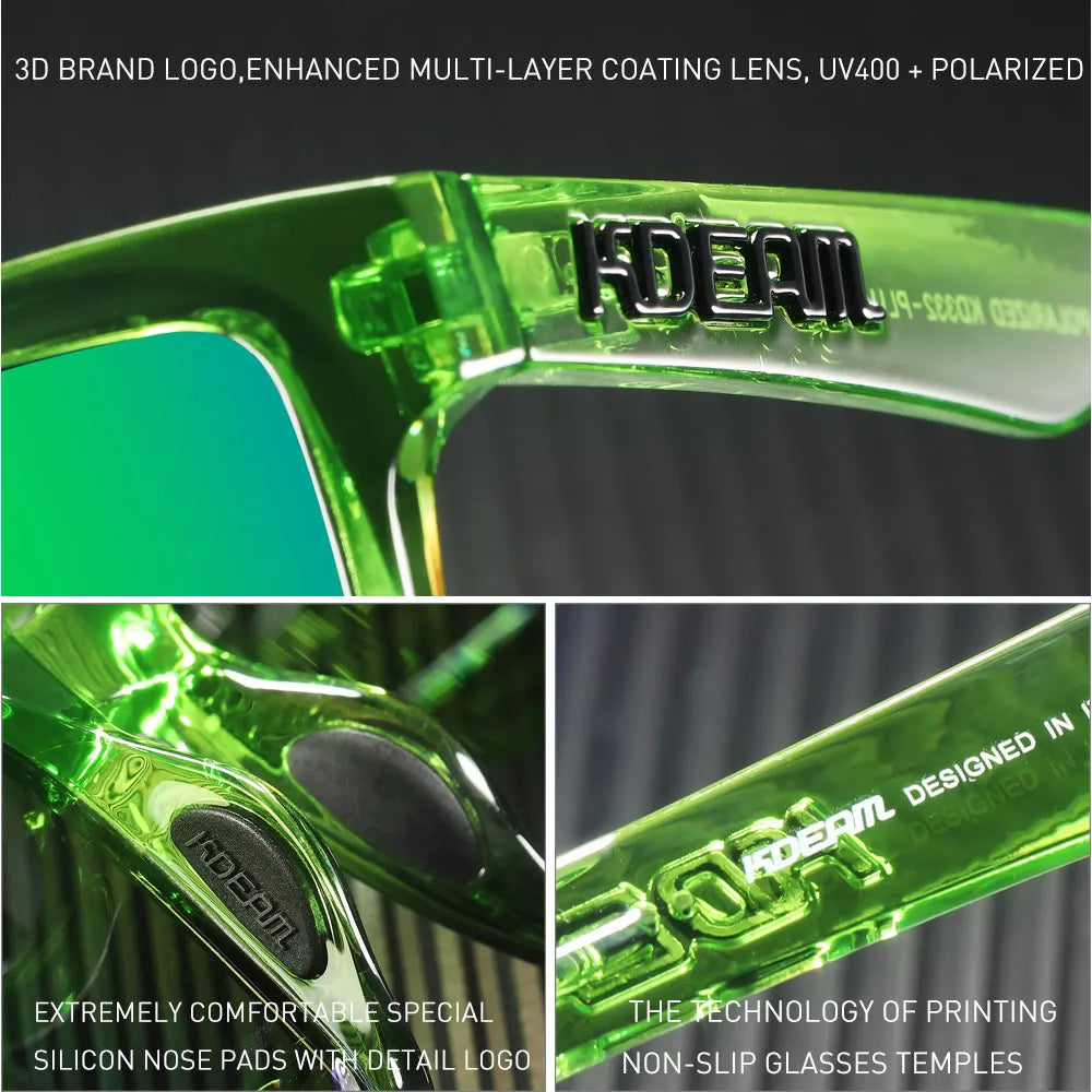 Lunettes de Soleil Polarisées Oversize Homme Femme – Verres Photochromiques Anti-Reflets UV400 – CLEVI Paris