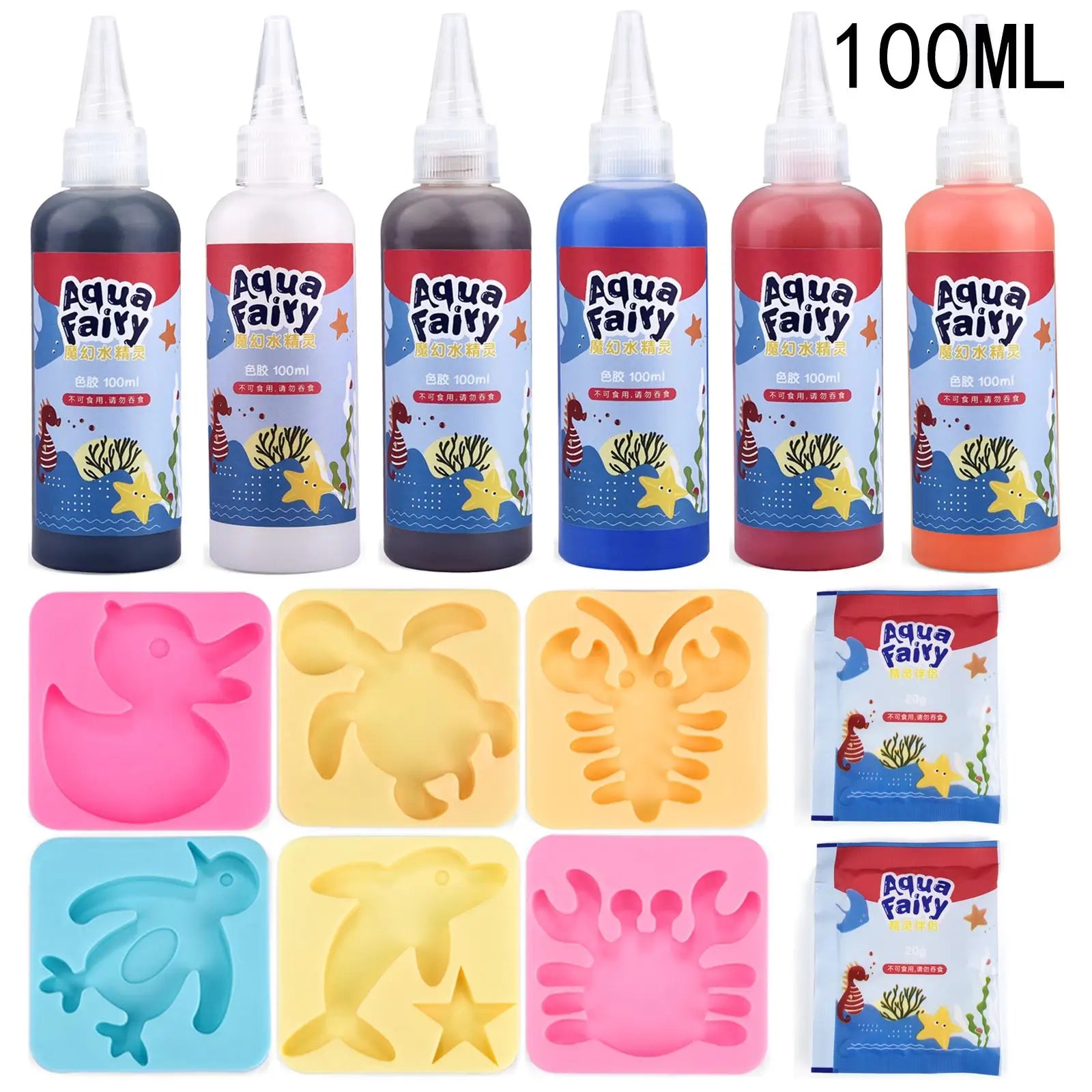 Kit Solution Magique Water Elves | DIY Créatif Enfants, Peinture & Stickers Aquatiques, 20 Assortiments – CLEVI Paris