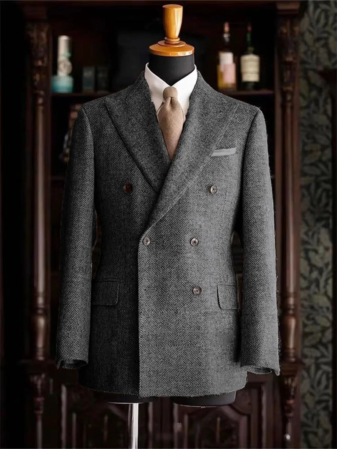 Blazer homme double boutonnage à chevrons – CLEVI Paris