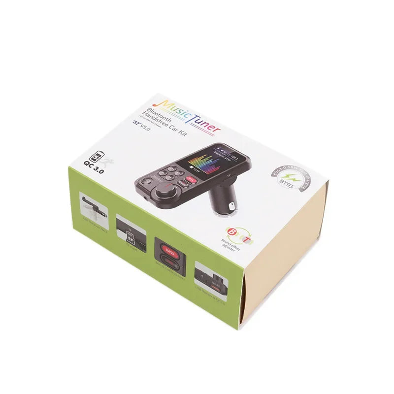 Émetteur FM Bluetooth Voiture – Charge Rapide QC3.0 Écran OLED Basses/Aigus MP3 AUX – CLEVI Paris