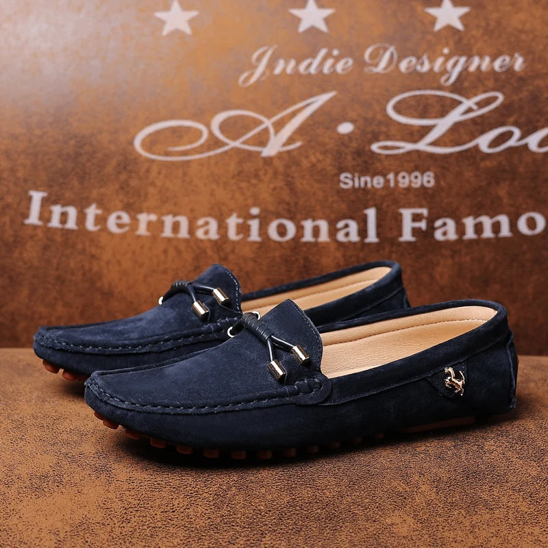 Mocassins Homme Cuir PU Slip-On Confortables | Marron, Noir, Bleu Marine, Vert – CLEVI Paris