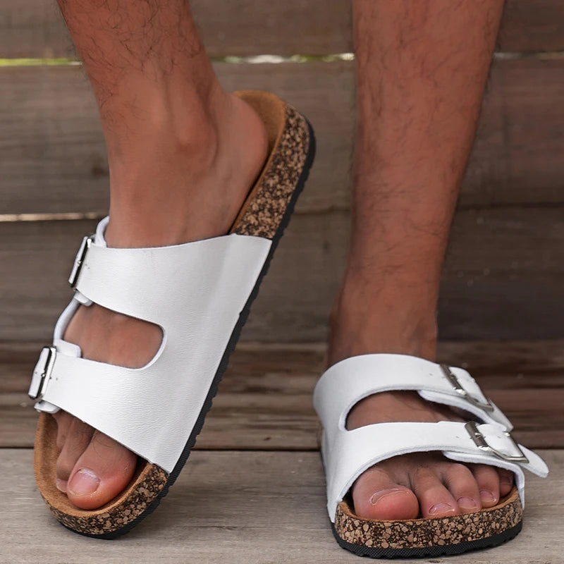 Sandales Unisexe Été – EVA Ultra-Légères Moulées, Semelle Plate Antitranspirante | Noir ou Blanc