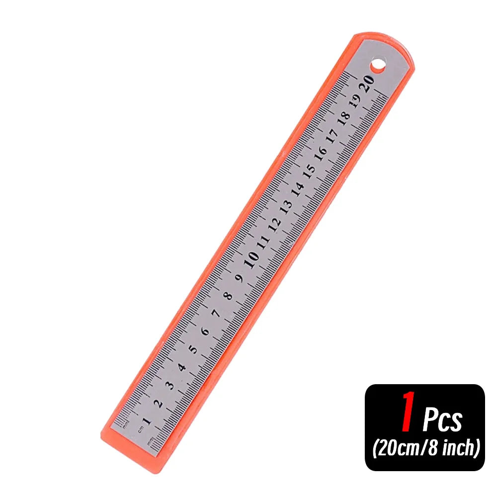 Règle Droite Métal Double Face | 15, 20 & 30 cm, Précision, École, Bureau & Dessin Technique – CLEVI Paris