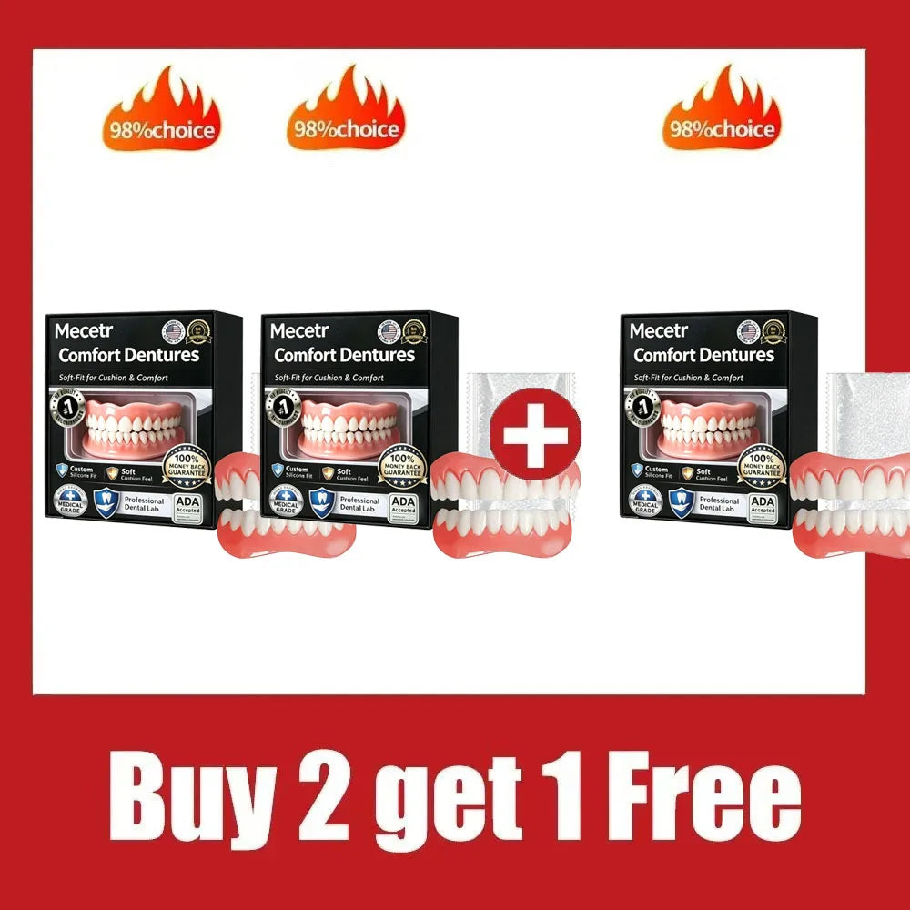 Dentier Complet Ajustable Adulte | Prothèse Dentaire Portable Haut & Bas | Homme & Femme – CLEVI Paris