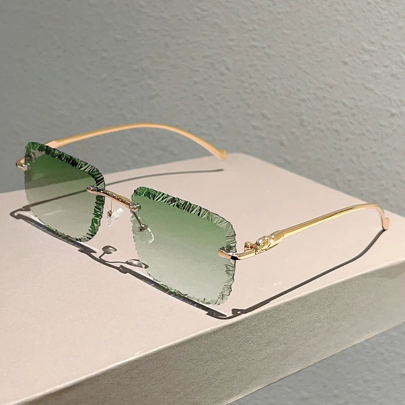 Lunettes de Soleil Sans Monture Carrées Verres Dégradés UV400 — CLEVI Paris