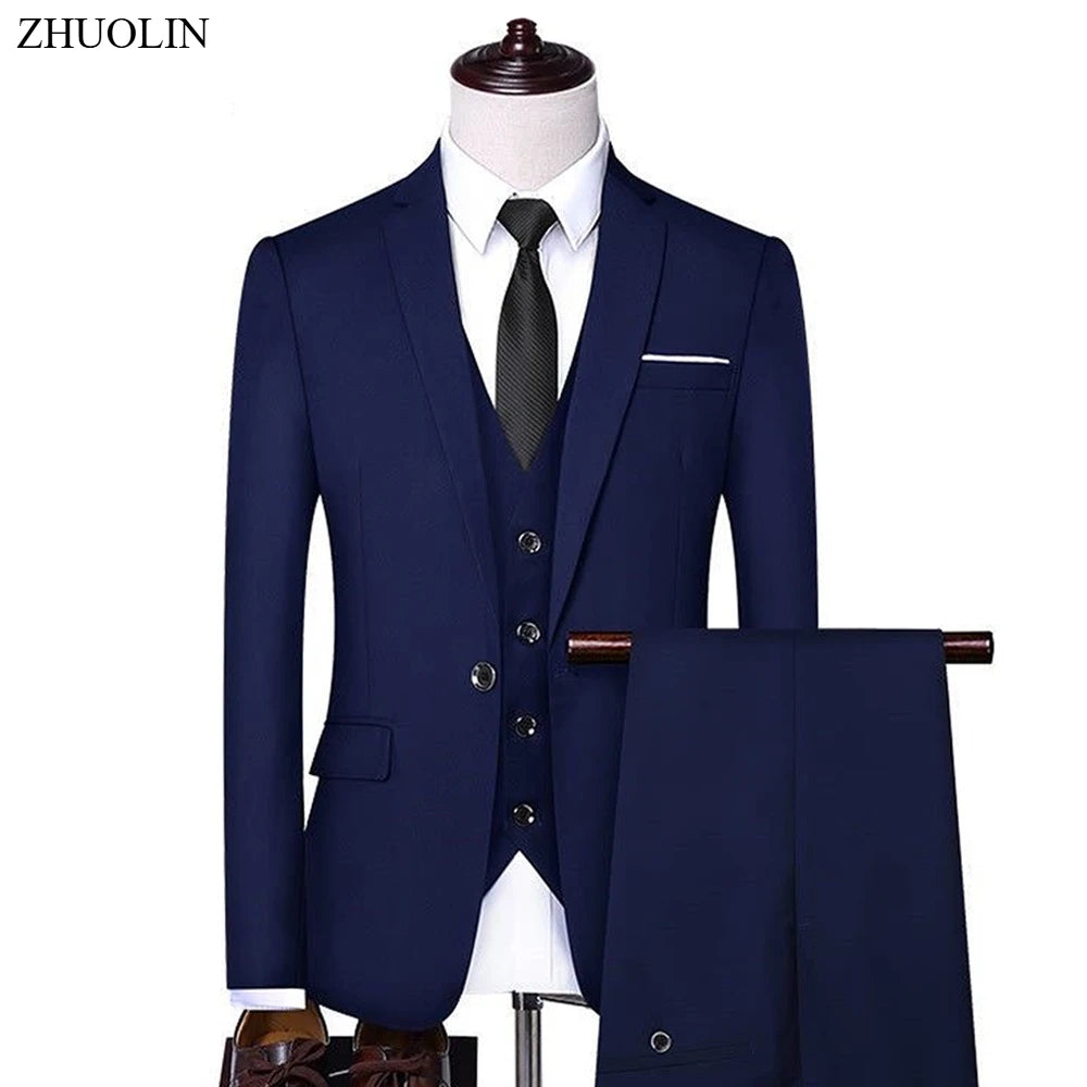 Costume Homme Élégant 2-3 Pièces Blazer Stretch Mariage – CLEVI Paris