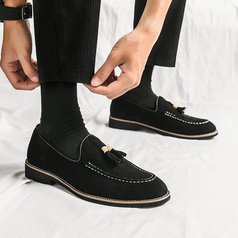 Mocassin Homme Daim Glands Slip-On | Semelle Massage 4 Coloris