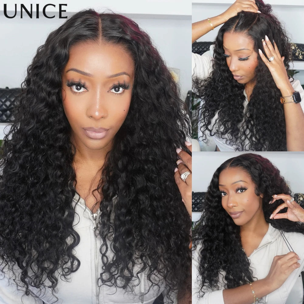 Perruque Water Wave Cheveux Humains Remy Hair 7x5 & 13x4 HD Glueless Cordon Pré-Coupée – CLEVI Paris