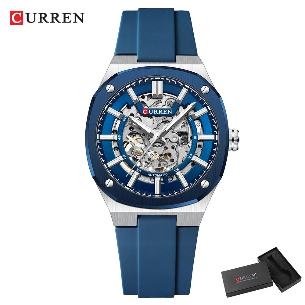 Montre Mécanique Automatique Homme CURREN 8485 – Verre Saphir, Acier Inoxydable