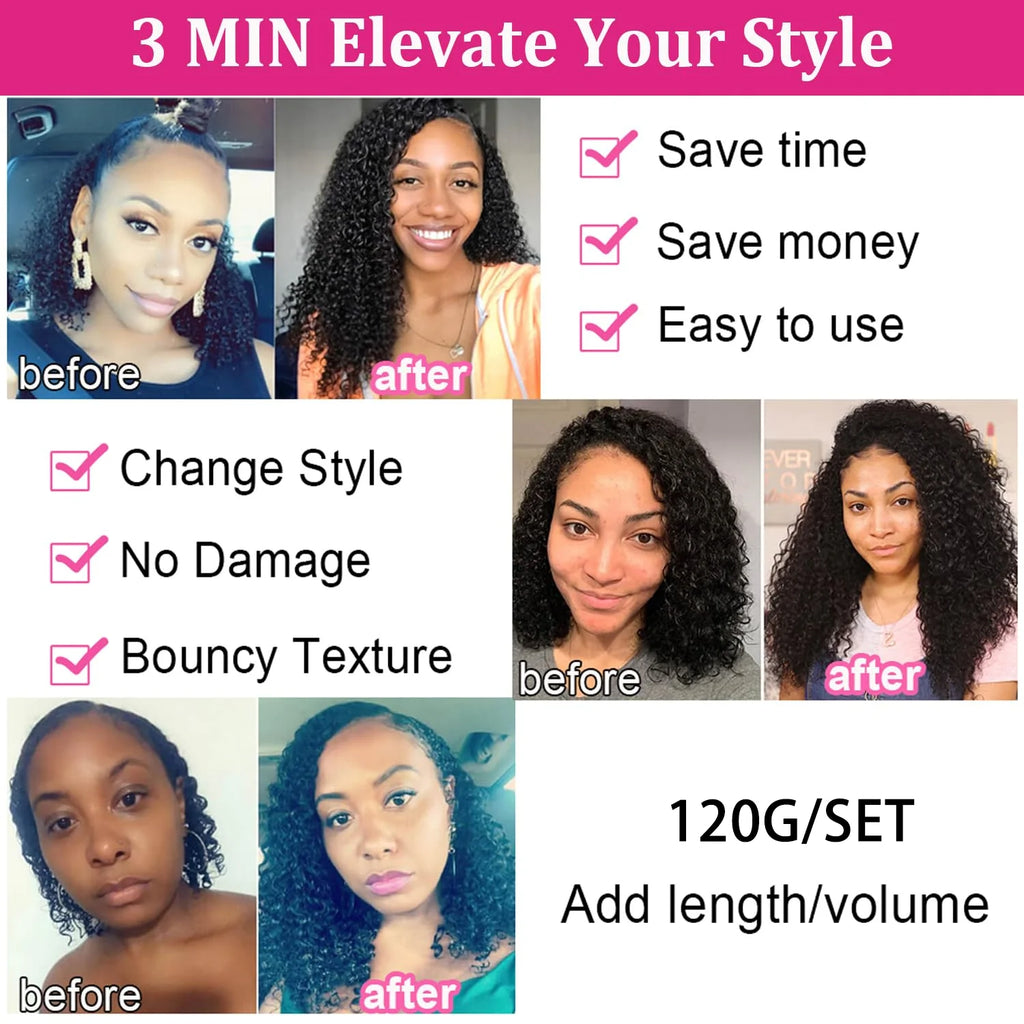 Extensions clip-in Deep Wave, cheveux humains – CLEVI Paris
