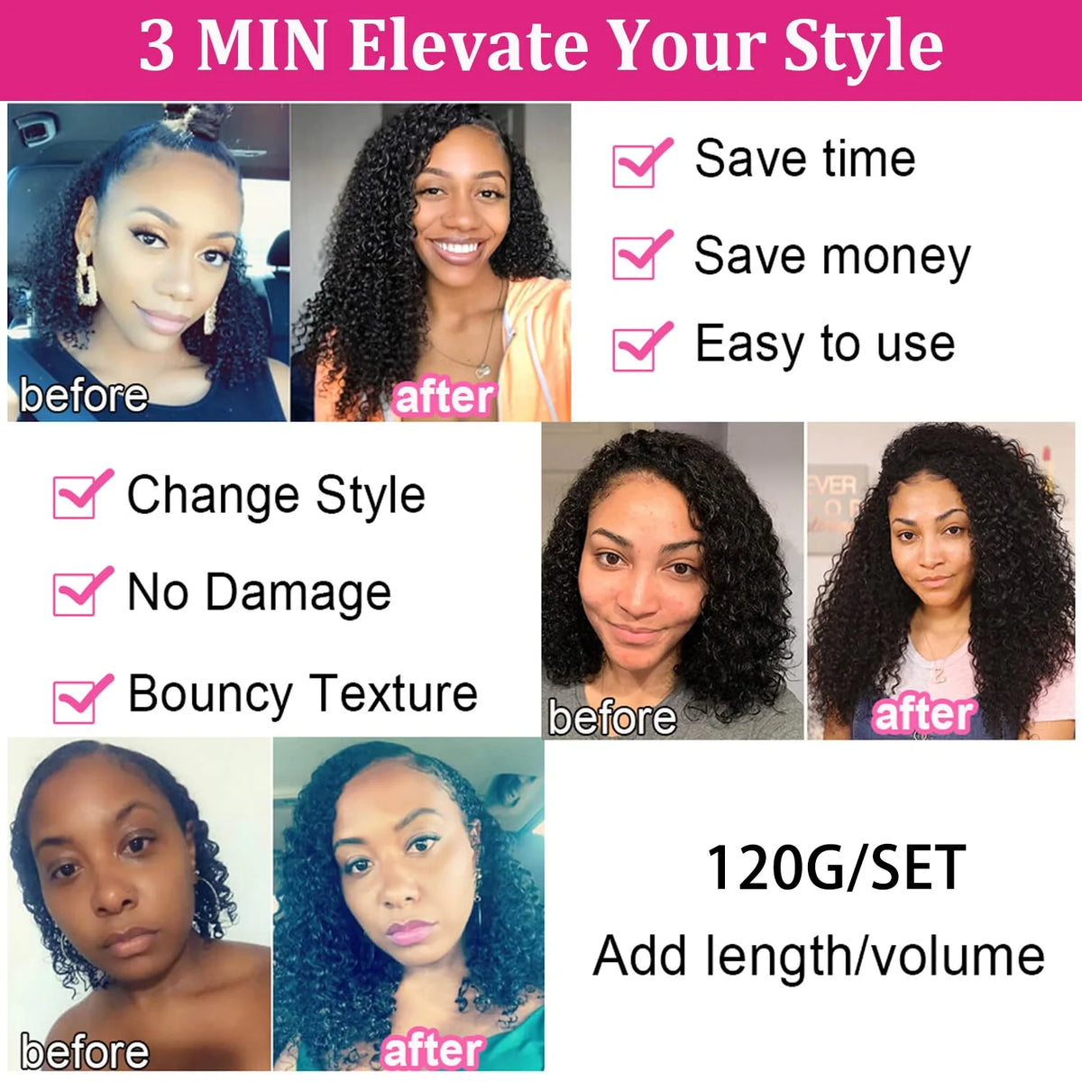 Extensions clip-in Deep Wave, cheveux humains – CLEVI Paris