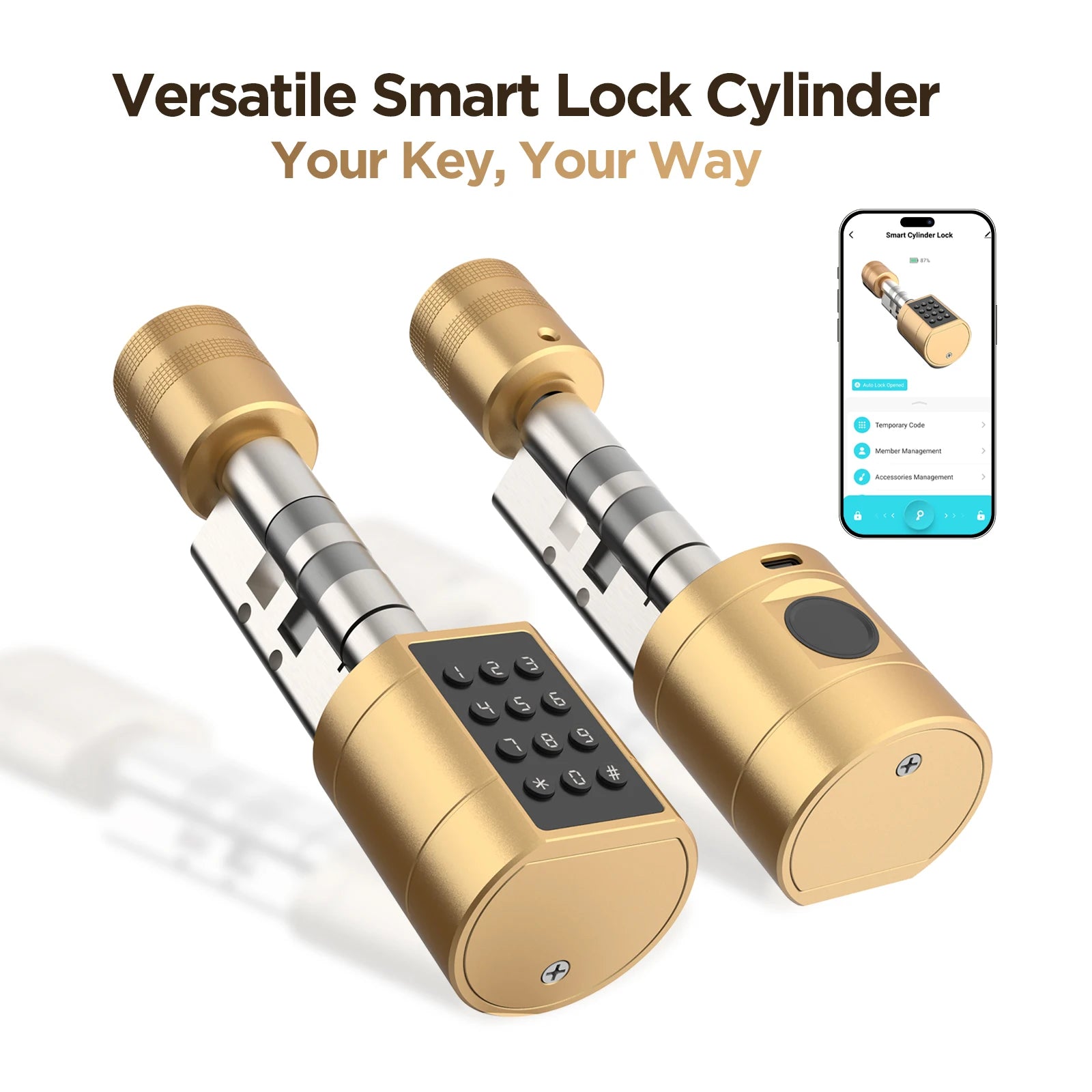 Cylindre Connecté Viladepot D5 Empreinte Digitale Bluetooth Tuya – CLEVI Paris