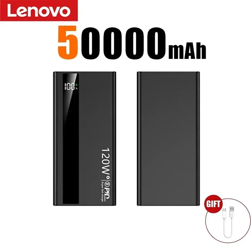 Batterie Externe Lenovo 3C 120W LED Portable 50-200000mAh – CLEVI Paris