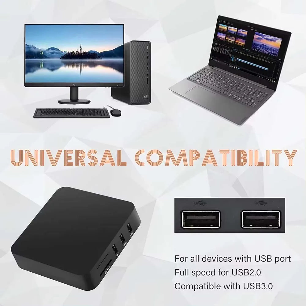 Lecteur de Cartes USB 2.0 All-in-1 480 Mbps – CLEVI Paris