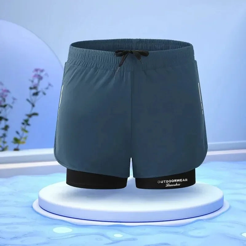 Short de Bain Homme Séchage Rapide – Compression Liner Beach & Gym