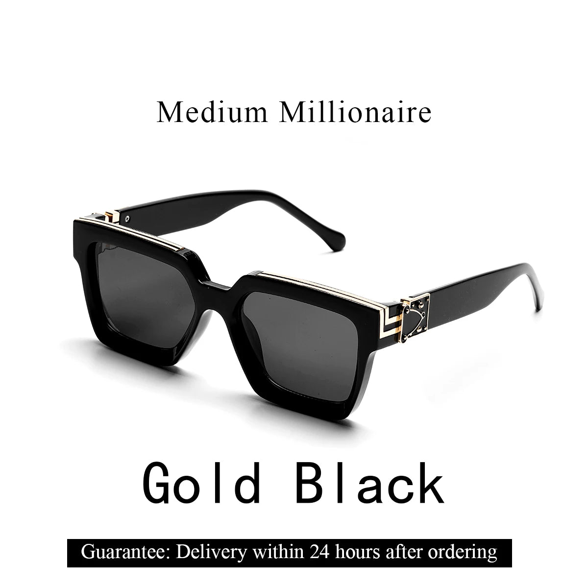 Lunettes de Soleil Carrées Style Millionnaire Rétro Homme – Monture Polycarbonate UV400 Catégorie 3 – CLEVI Paris